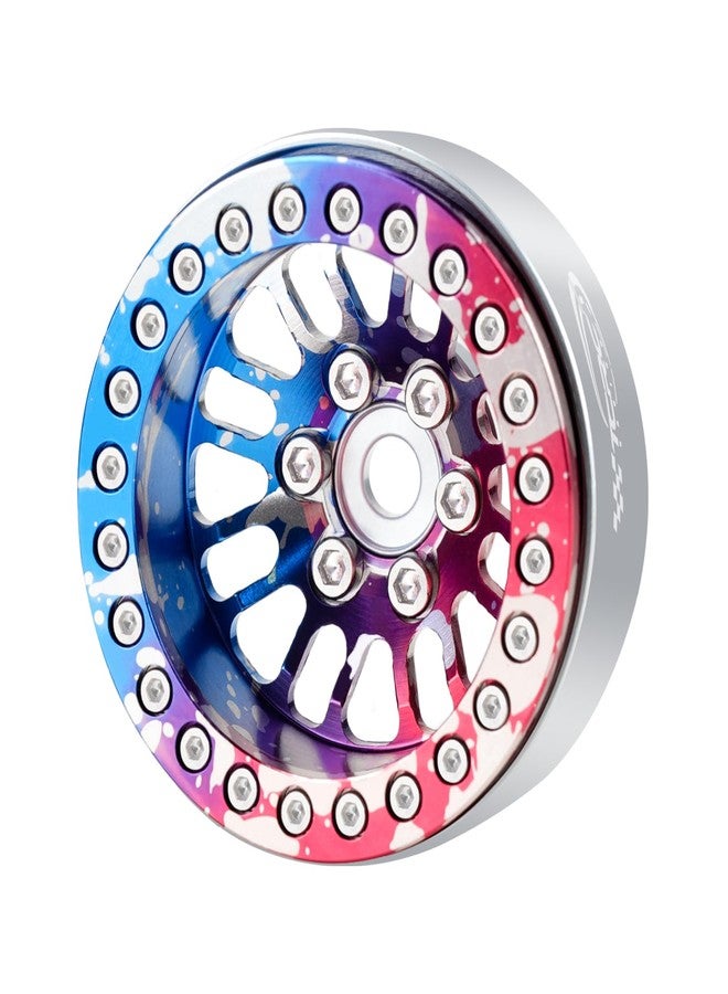 مجموعة TCRC من 4 قطع من محاور عجلات Beadlock المصنوعة من الألومنيوم المؤكسد بتقنية Splash، مقاس 1.9 بوصة، مناسبة لسيارات الزحف التي تعمل بالتحكم عن بعد بمقياس 1/10 من طرازات Axial Wraith RR10 YETI SCX10 D90 TRAXXAS TRX4 CC01 - Image 2